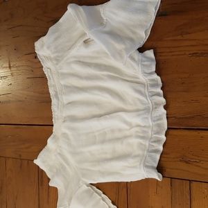 White off the shoulder crop top. lulus